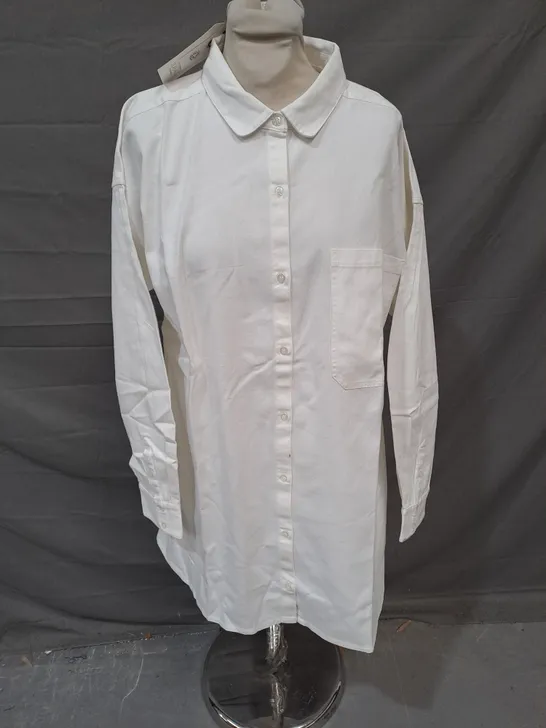 SEASALT CORNWALL LAVANT MOR SHIRT IN SALT WHITE SIZE 18