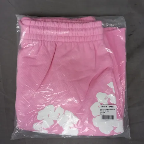 DENIM TEARS COTTON WREATH SHORTS IN PINK SIZE LARGE