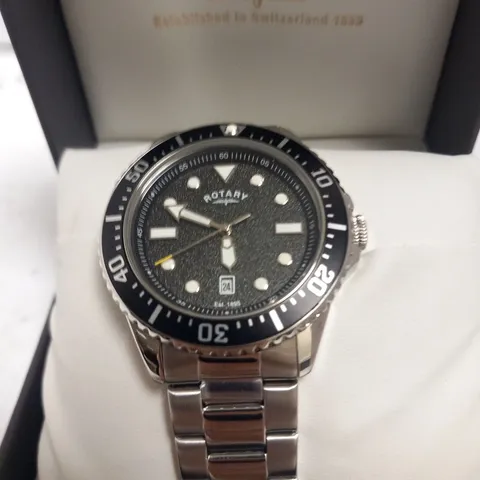 BOXED ROTARY GENTS CLASSIC DIVE STYLE WRIST WATCH