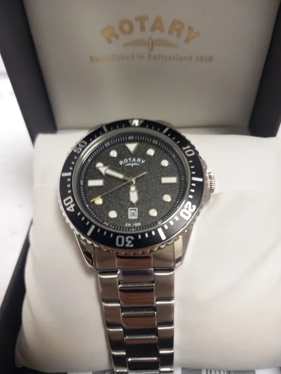 BOXED ROTARY GENTS CLASSIC DIVE STYLE WRIST WATCH