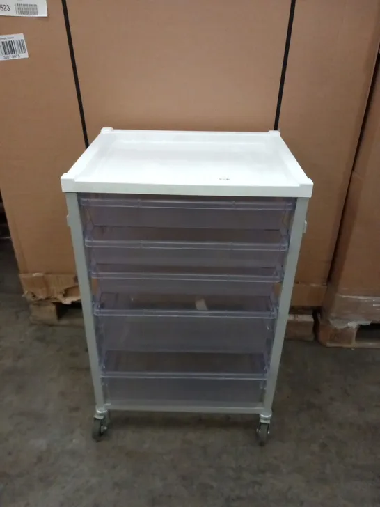 5 DRAWER TROLLEY ON WHEELS 