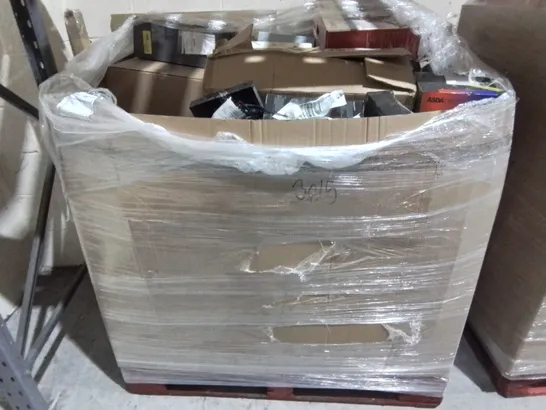 PALLET OF ASSORTED TECH ITEMS TO INCLUDE SPSON PRINTER, SHARP SPEAKER SYSTEM AND WIRELESS HEADPHONES