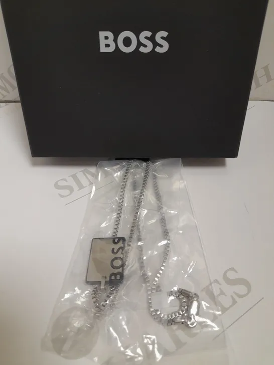 HUGO BOSS GENTS ID STAINLESS STEEL NECKLACE  RRP £89