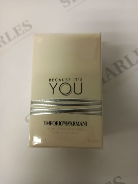 BOXED AND SEALED EMPORIO ARMANI BECAUSE IT'S YOU EDP POUR FEMME 50ML