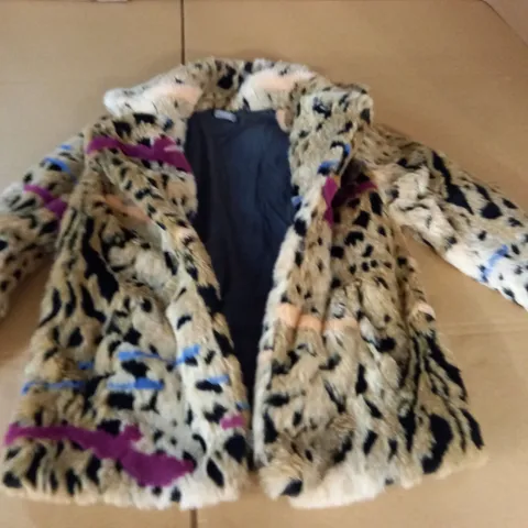 NEXT FAUX FUR KIDS COAT - 8YEARS