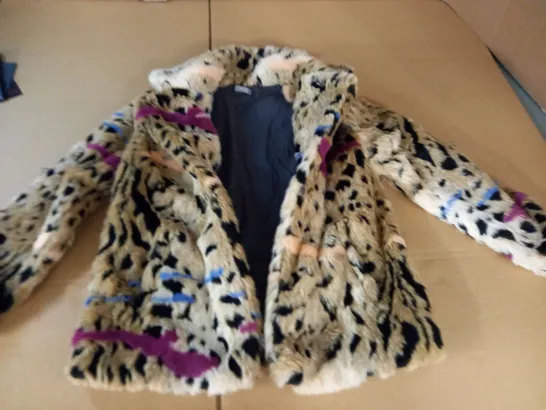 NEXT FAUX FUR KIDS COAT - 8YEARS