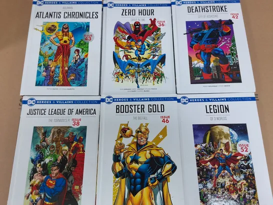 LOT OF 6 ASSORTED DC HEROES AND VILLANS COLLECTION GRAPHIC NOVELS