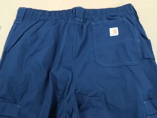 CARHARTT BLUE CARGO TROUSERS - L REF