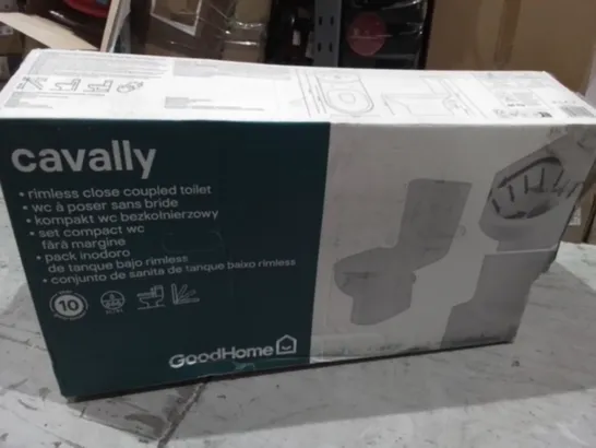 BOXED CAVALLY RIMLESS CLOSE COUPLED TOILET