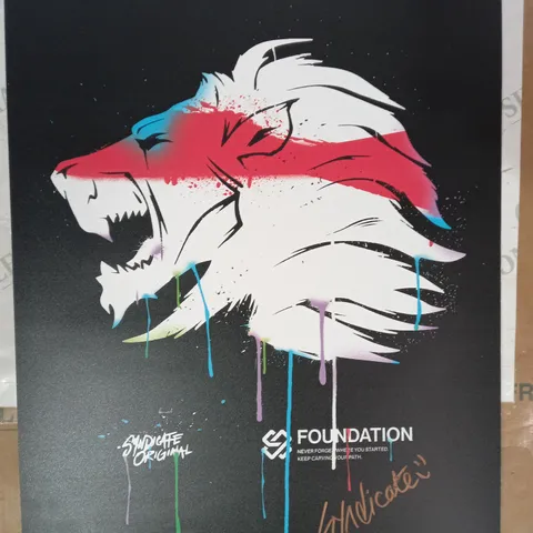 SYNDICATE ORIGINAL SIGNED ABSTRACT POSTER