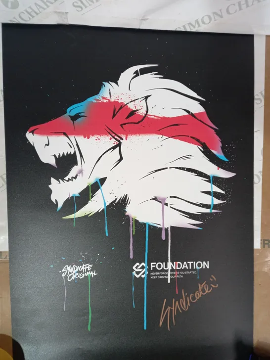 SYNDICATE ORIGINAL SIGNED ABSTRACT POSTER