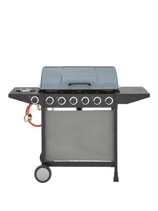 BOXED GRADE 1 6 BURNER GAS BBQ WITH SIDE BURNER