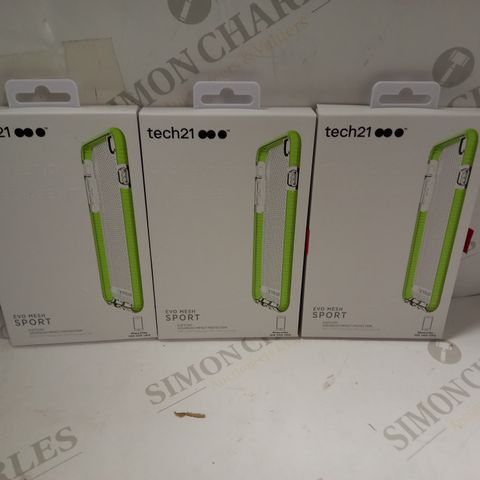 LOT OF APPROXIMATELY 10 TECH21 IPHONE 6 PLUS EVO MESH SPORT PHONE CASES - GREEN