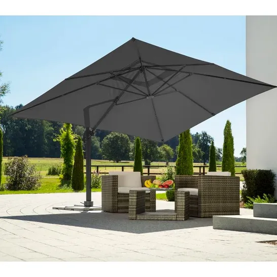 WRAPPED GRANDE 3m X 4m RECTANGULAR CANTILEVER PARASOL 