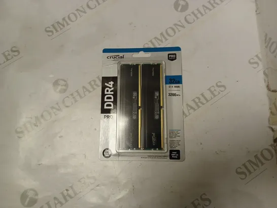 BOXED 32GB CRUCIAL DDR4 RAM (2 X 16GB)