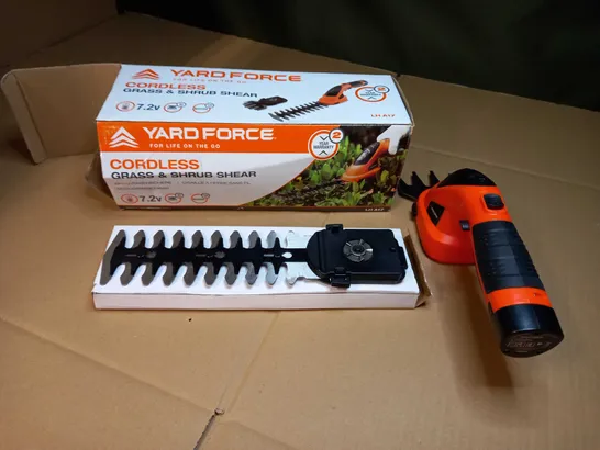 BOXED YARDFORCE CORDLESS GRASS/SHRUB SHEAR