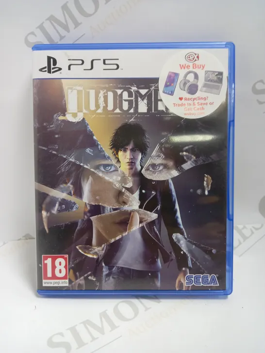 JUDGMENT GAME FOR PS5