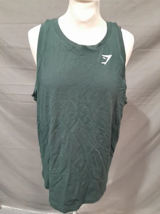 GYMSHARK GREEN TANK TOP - L