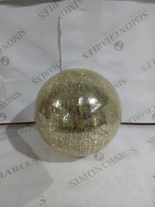 MR CHRISTMAS 8" GLASS CRACKLE SPHERE WITH ROTATING LIGHT