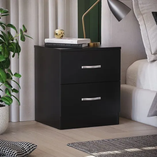 BOXED MAYBERY 2 DRAWER BEDSIDE TABLE (1 BOX)
