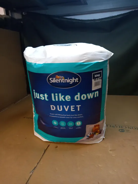 SILENTNIGHT KINGSIZE 'JUST LIKE DOWN' DUVET 10.5TOG