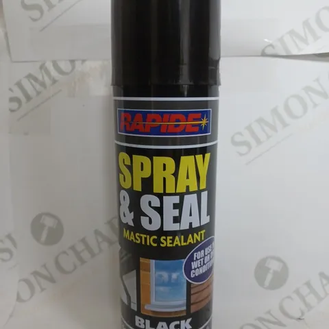 BOX OF 24 RAPIDE SPRAY & SEAL MASTIC SEALANT IN BLACK