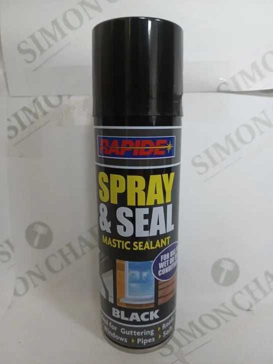 BOX OF 24 RAPIDE SPRAY & SEAL MASTIC SEALANT IN BLACK