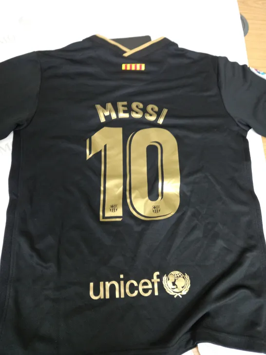 FC BARCELONA AWAY SHIRT WTH MESSI 10 SIZE 24