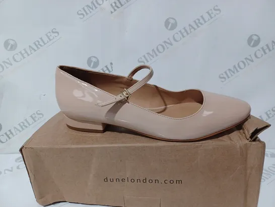 DUNE BLUSH PATENT FLAT MARY JANE BALLER - SIZE 6