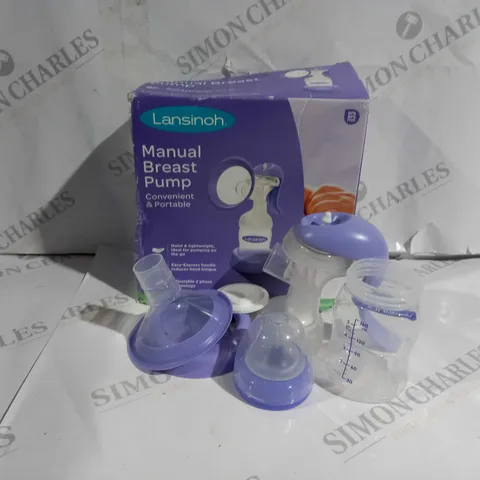 BOXED LANSINOH MANUAL BREAST PUMP 