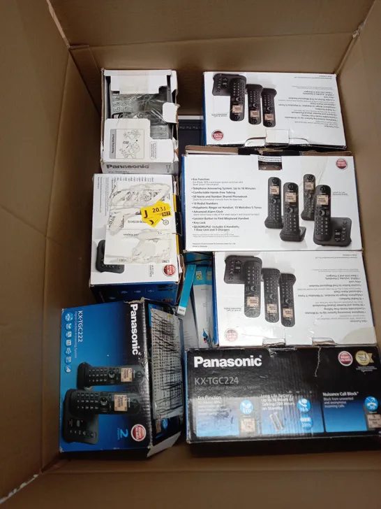 BOX OF ASSORTED PANASONIC ANSWERING MACHINES 