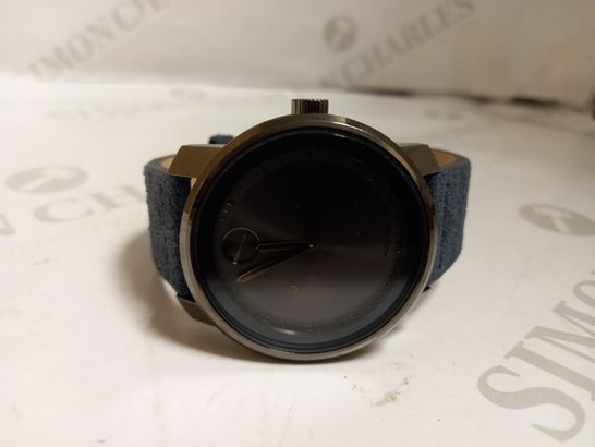 MOVADO GREY FACE LEATHER STRAP WATCH - UNBOXED RRP £395