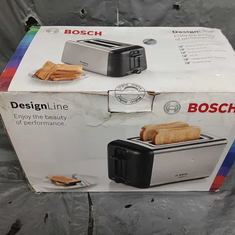 BOXED BOSCH DESIGN LINE TOASTER STAINLESS