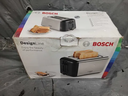 BOXED BOSCH DESIGN LINE TOASTER STAINLESS RRP £35