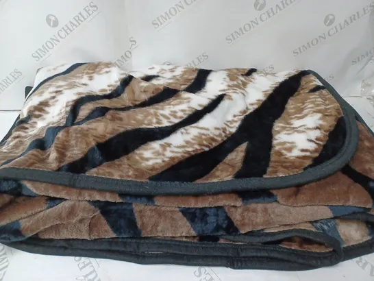 150X200 FAUX MINK TIKGER SKIN FUR THROW