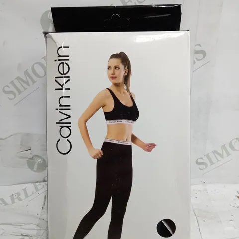 CALVIN KLEIN WOMENS SPORTS BRA & LEGGINGS SET - SIZE X LARGE