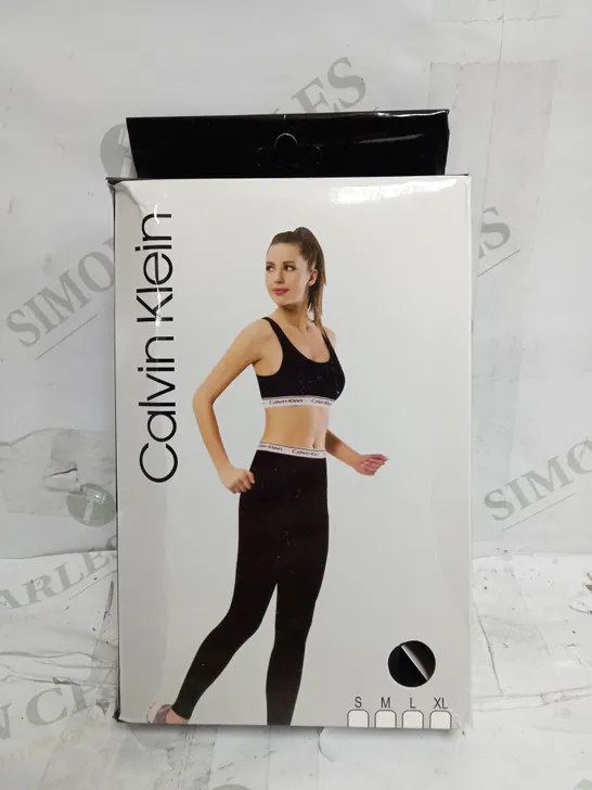 CALVIN KLEIN WOMENS SPORTS BRA & LEGGINGS SET - SIZE X LARGE