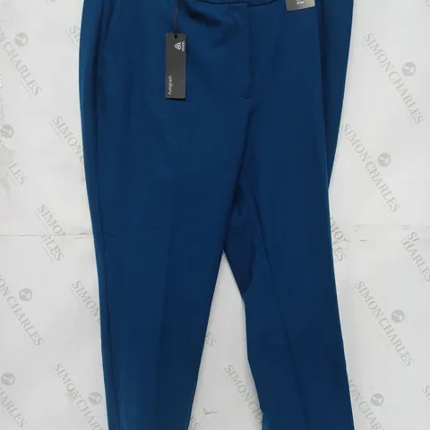 AUTOGRAPJ HIGH RISE SLIM PANTS IN NAVY - SIZE 18