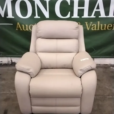 QUALITY BRITISH DESIGNED & MANUFACTURED G PLAN GREENWICH MANUAL RECLINER ARMCHAIR CAMBRIDGE PLASTER LEATHER