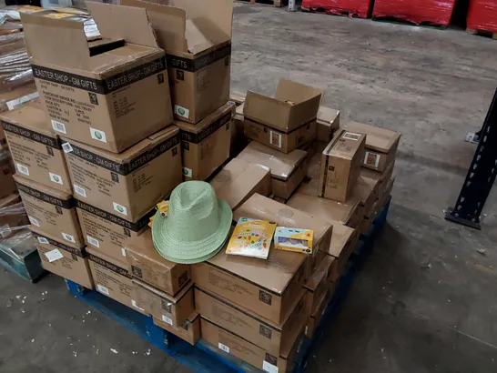 PALLET OF ASSORTED BRAND NEW EASTER ITEMS INCLUDING; EASTER TRILBYS, EASTER FLAG BUNTING, EASTER ACCESSORIES KITS, EASTER BUNNY POTS