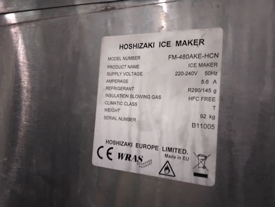 HOSHIZAKI ICE MAKER FM-480AKE-HCN WITH STAND & TROLLEY