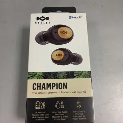 BOXED MARLEY CHAMPION TRUE WIRELESS EARPHONES