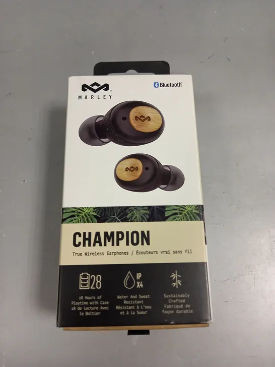 BOXED MARLEY CHAMPION TRUE WIRELESS EARPHONES