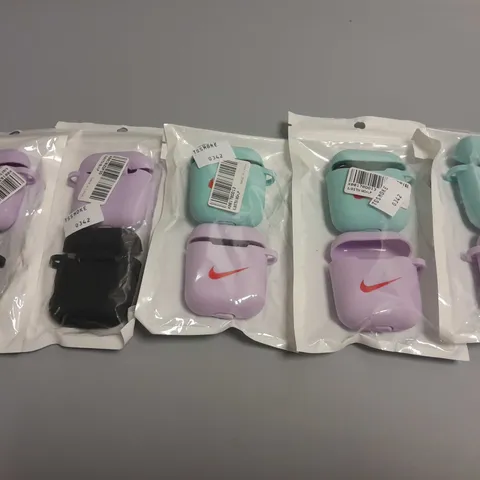 LOT OF 5 2-PACKS OF AIRPOD COVERS WITH NIKE SWOOSH BRANDING - SJBST06 MG+LP