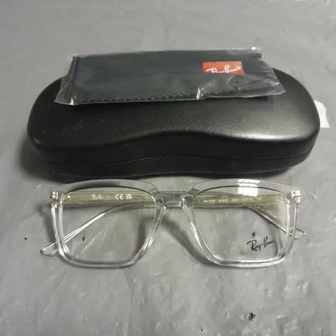 PAIR OF CLEAR RAY BAN GLASSES IN CASE