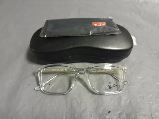 PAIR OF CLEAR RAY BAN GLASSES IN CASE