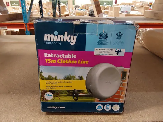 BOXED MINKY RETRACTABLE CLOTHES LINE (1 BOX)