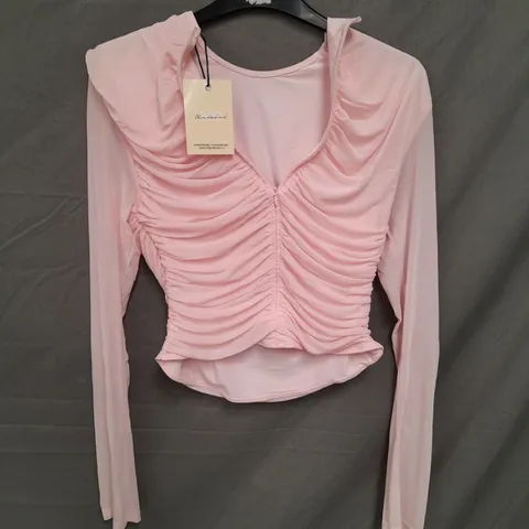 MARS THE LABEL RUCHED FRONT TOP PINK SIZE 16