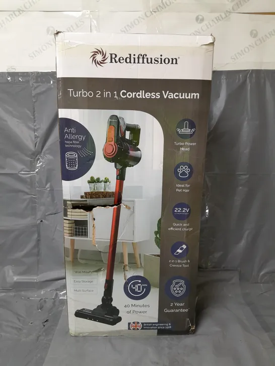 REDIFFUSION TURBO 2 IN 1 CORDLESS VACUUM 