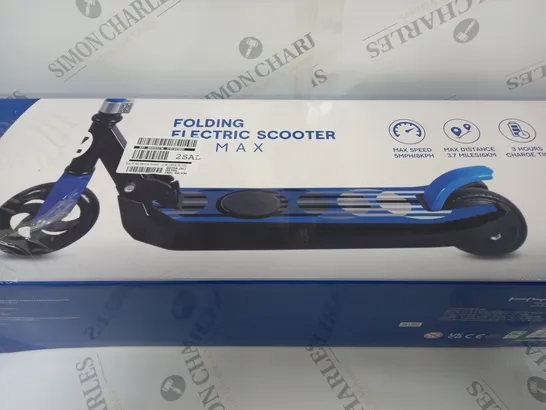 BOXED ZINC E4 MAX ELECTRIC SCOOTER - BLUE RRP £139.99